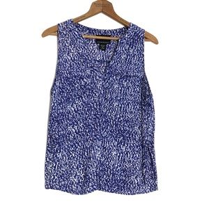Cynthia Rowley Blue Sleeveless Spring Blouse Med